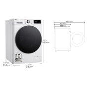 LG Outlet Lavasecadora inteligente AI Direct Drive TM, Turbowash 360º, 11/6kg, 1400rpm, Un 10% más eficiente que A(lavado) /D(secado) Blanca, Serie 700, F4DR7011AGW.OUTLET