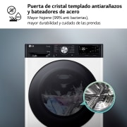 LG Outlet Lavasecadora inteligente AI Direct Driveᵀᴹ, Turbowash 360º, Autodosificación 10/6kg, 1400rpm, Un 10% más eficiente que A(lavado) /D(secado) Blanca, Serie 750, F4DR7510AGW.OUTLET