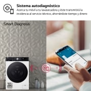 LG Outlet Lavasecadora inteligente AI Direct Driveᵀᴹ, Turbowash 360º, Autodosificación 10/6kg, 1400rpm, Un 10% más eficiente que A(lavado) /D(secado) Blanca, Serie 750, F4DR7510AGW.OUTLET