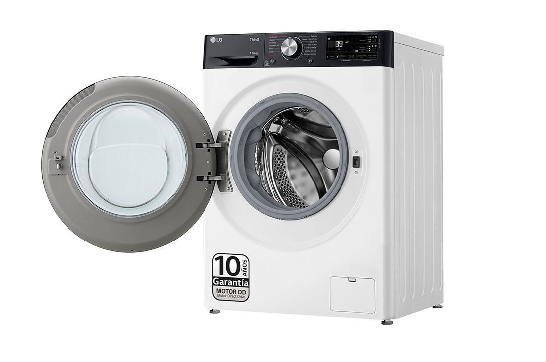 LG Lavasecadora inteligente AI Direct Drive<sup>TM</sup>, Turbowash 360º, Autodosificación 11/6kg, 1400rpm,  Un 10% más eficiente que  A(lavado) /D(secado) Blanca, Serie 750, F4DR7511AGW