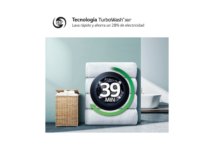 LG Lavasecadora inteligente AI Direct Drive<sup>TM</sup>, Turbowash 360º, Autodosificación 11/6kg, 1400rpm,  Un 10% más eficiente que  A(lavado) /D(secado) Blanca, Serie 750, F4DR7511AGW