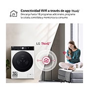 LG Lavasecadora inteligente AI Direct Drive<sup>TM</sup>, Turbowash 360º, Autodosificación 11/6kg, 1400rpm,  Un 10% más eficiente que  A(lavado) /D(secado) Blanca, Serie 750, F4DR7511AGW