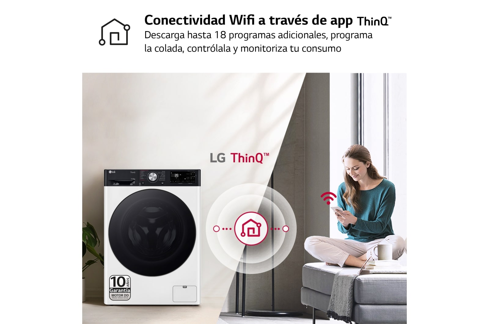 LG Outlet Lavasecadora inteligente AI Direct DriveTM, Turbowash 360º, Autodosificación 11/6kg, 1400rpm, Un 10% más eficiente que A(lavado) /D(secado) Blanca, Serie 750, F4DR7511AGW.OUTLET