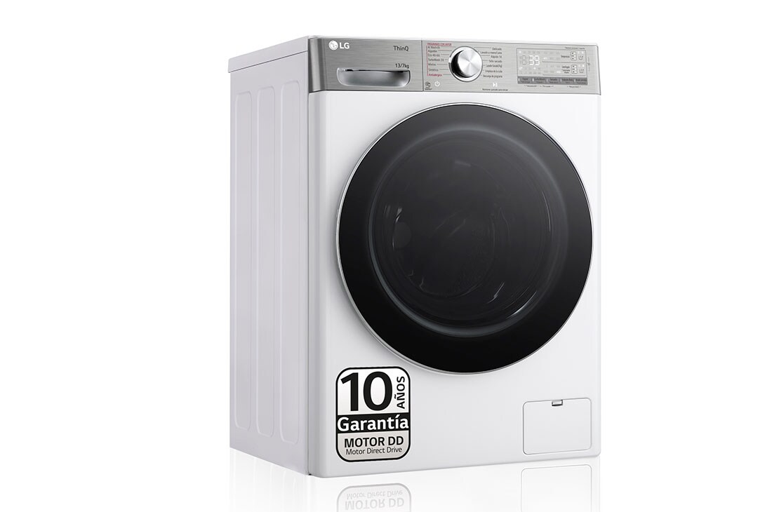 LG Lavasecadora inteligente AI Direct Drive™, Turbowash 360º, Autodosificación 13/7kg, 1400rpm,  Un 10% más eficiente que A(lavado) /D(secado) Blanca, Serie 950, F4DR9513A2W