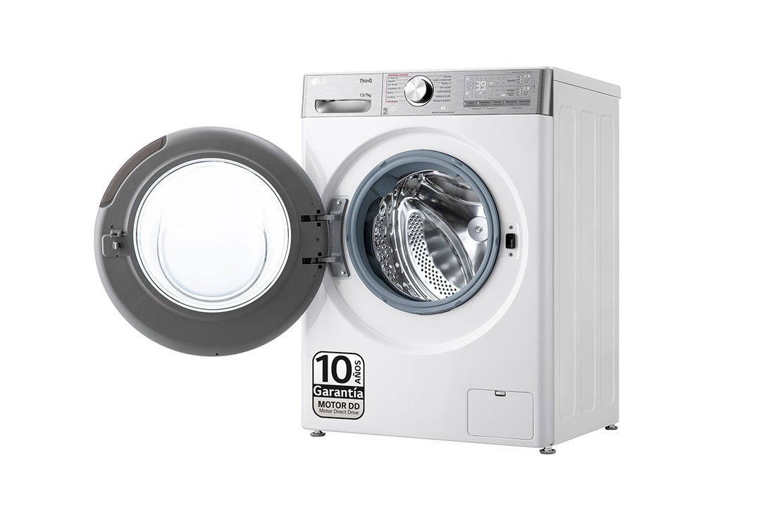 LG Lavasecadora inteligente AI Direct Drive™, Turbowash 360º, Autodosificación 13/7kg, 1400rpm,  Un 10% más eficiente que A(lavado) /D(secado) Blanca, Serie 950, F4DR9513A2W