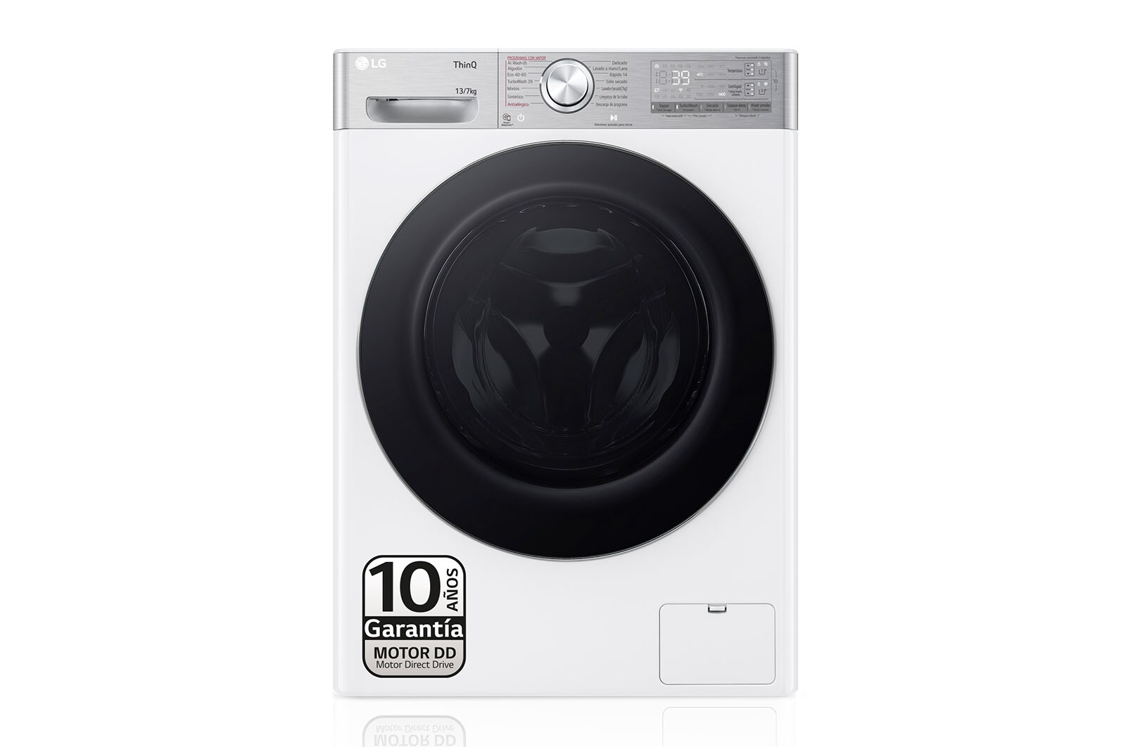 LG Lavasecadora inteligente AI Direct Drive™, Turbowash 360º, Autodosificación 13/7kg, 1400rpm,  Un 10% más eficiente que A(lavado) /D(secado) Blanca, Serie 950, F4DR9513A2W