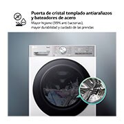 LG Lavasecadora inteligente AI Direct Drive™, Turbowash 360º, Autodosificación 13/7kg, 1400rpm,  Un 10% más eficiente que A(lavado) /D(secado) Blanca, Serie 950, F4DR9513A2W