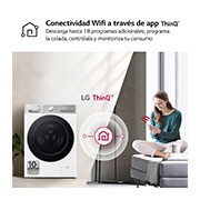 LG Lavasecadora inteligente AI Direct Drive™, Turbowash 360º, Autodosificación 13/7kg, 1400rpm,  Un 10% más eficiente que A(lavado) /D(secado) Blanca, Serie 950, F4DR9513A2W