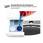 LG Lavasecadora inteligente AI Direct Drive™, Turbowash 360º, Autodosificación 13/7kg, 1400rpm,  Un 10% más eficiente que A(lavado) /D(secado) Blanca, Serie 950, F4DR9513A2W
