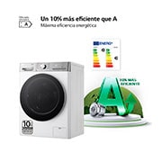 LG Lavasecadora inteligente AI Direct Drive™, Turbowash 360º, Autodosificación 13/7kg, 1400rpm,  Un 10% más eficiente que A(lavado) /D(secado) Blanca, Serie 950, F4DR9513A2W