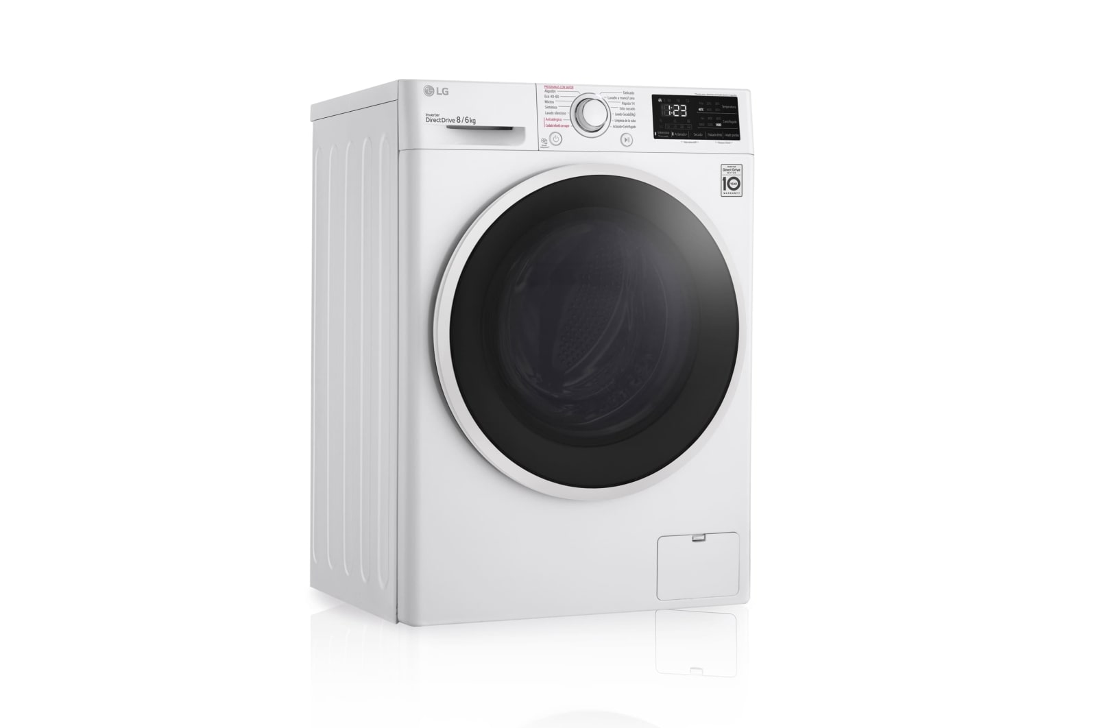 LG F4DV3108S1W Lavasecadora vista frontal izquierda