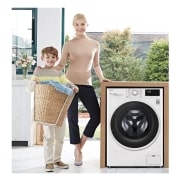 LG Lavasecadora inteligente  AI Direct Drive™,  con Vapor  8/6kg, 1400rpm,  Clasificación B(lavado)/E(secado) Blanca, Serie 310, F4DV3108S1W