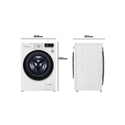 LG Lavasecadora inteligente AI Direct Drive 9/6kg, 1400rpm, Clasificación E, Blanca, Serie 500, F4DV5009S0W