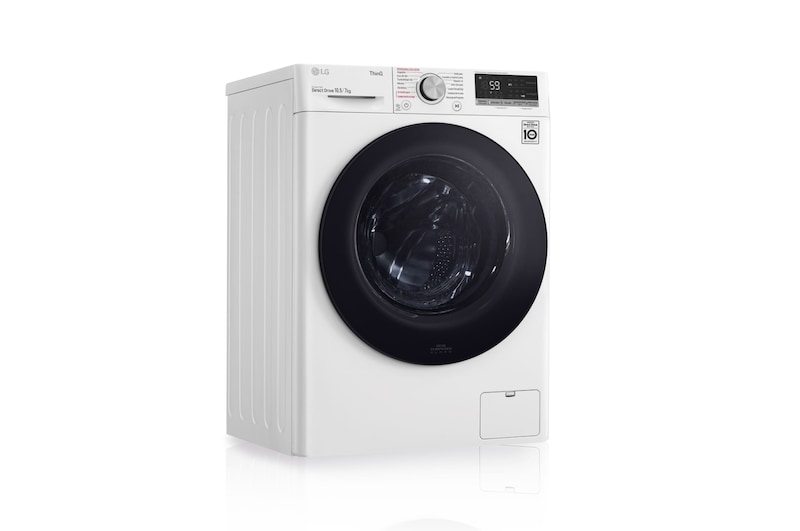 LG Lavasecadora inteligente AI Direct Drive 10,5/7kg, 1400rpm, clasificación B(lavado)/E(secado), Blanca, Serie 500, F4DV5010SMW