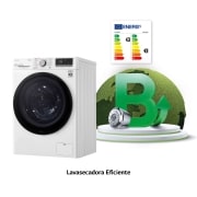 LG Lavasecadora inteligente AI Direct Drive 10,5/7kg, 1400rpm, clasificación B(lavado)/E(secado), Blanca, Serie 500, F4DV5010SMW