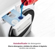 LG Lavasecadora inteligente AI Direct Drive con Autodosificador de detergente 9/6kg, 1400rpm, Clasificación B(lavado)/E(secado), Blanca, Serie 550, F4DV5509SMW