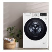 LG Lavasecadora inteligente AI Direct Drive con Autodosificador de detergente 9/6kg, 1400rpm, Clasificación B(lavado)/E(secado), Blanca, Serie 550, F4DV5509SMW