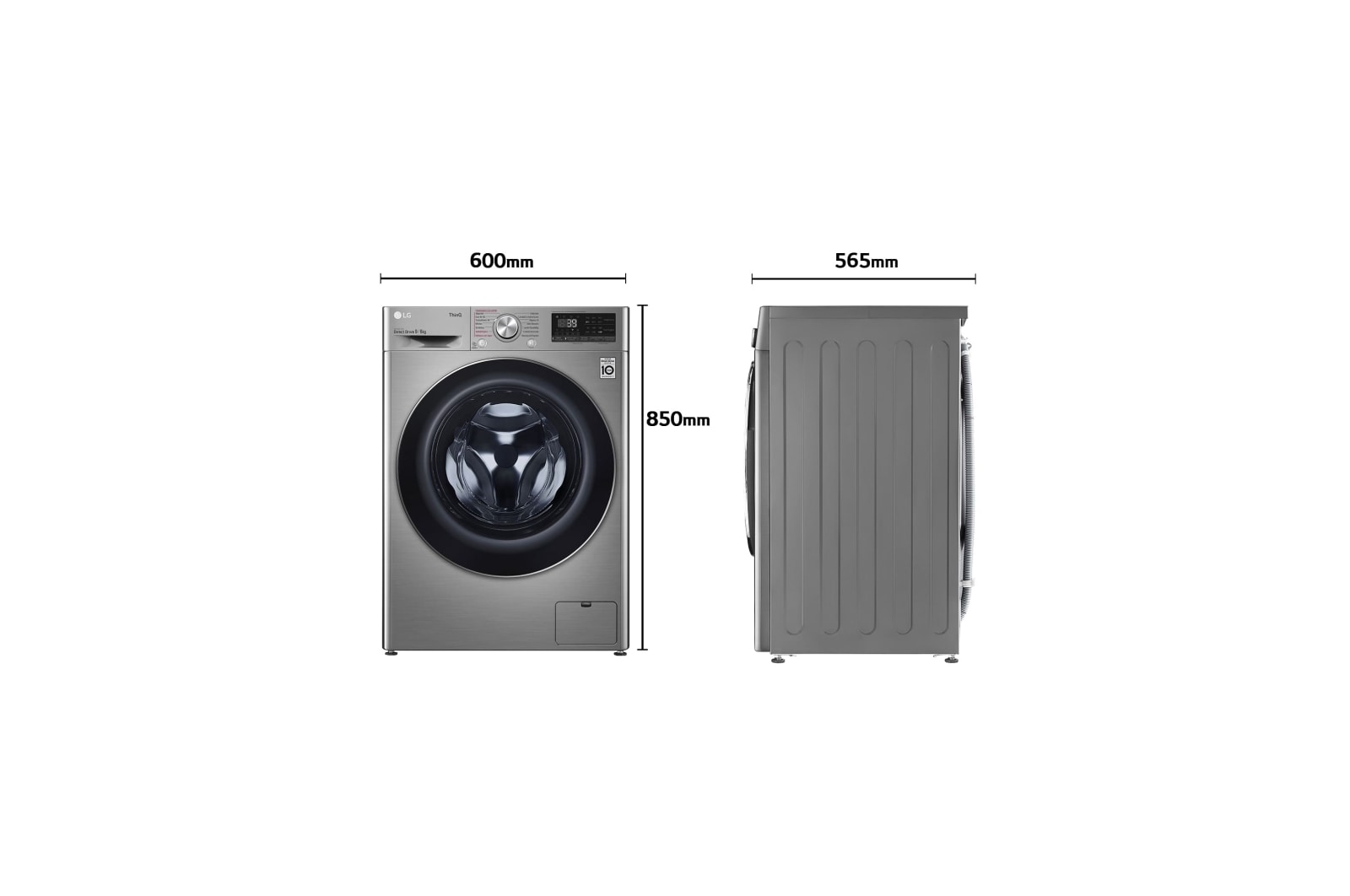 LG Lavasecadora inteligente AI Direct Drive 9/6kg, 1400rpm, Clasificación E, Inox antihuellas, Serie 700, F4DV7009S2S