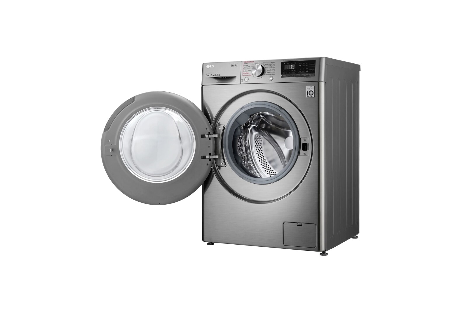 LG Lavasecadora inteligente AI Direct Drive 9/6kg, 1400rpm, Clasificación E, Inox antihuellas, Serie 700, F4DV7009S2S