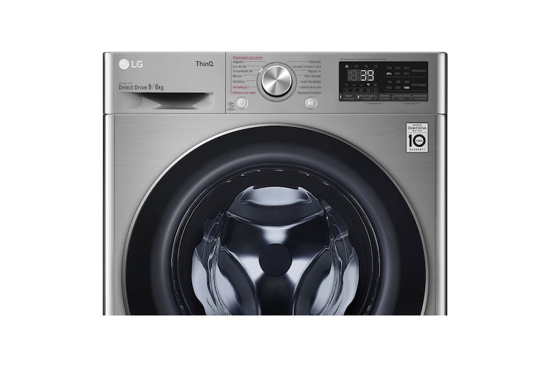 LG Lavasecadora inteligente AI Direct Drive 9/6kg, 1400rpm, Clasificación E, Inox antihuellas, Serie 700, F4DV7009S2S