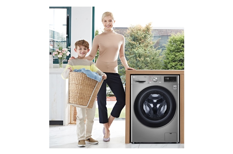 LG Lavasecadora inteligente AI Direct Drive 9/6kg, 1400rpm, Clasificación E, Inox antihuellas, Serie 700, F4DV7009S2S