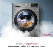 LG Lavasecadora inteligente AI Direct Drive 9/6kg, 1400rpm, Clasificación E, Inox antihuellas, Serie 700, F4DV7009S2S