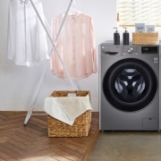 LG Lavasecadora inteligente AI Direct Drive 9/6kg, 1400rpm, Clasificación E, Inox antihuellas, Serie 700, F4DV7009S2S