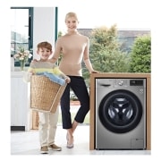LG Lavasecadora inteligente AI Direct Drive 9/6kg, 1400rpm, Clasificación E, Inox antihuellas, Serie 700, F4DV7009S2S