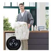 LG Lavasecadora inteligente AI Direct Drive con Autodosificador de detergente 10,5/7kg, 1400rpm, Clasificación A(lavado)/E (secado), Blanca, Serie 750, F4DV7510S2W