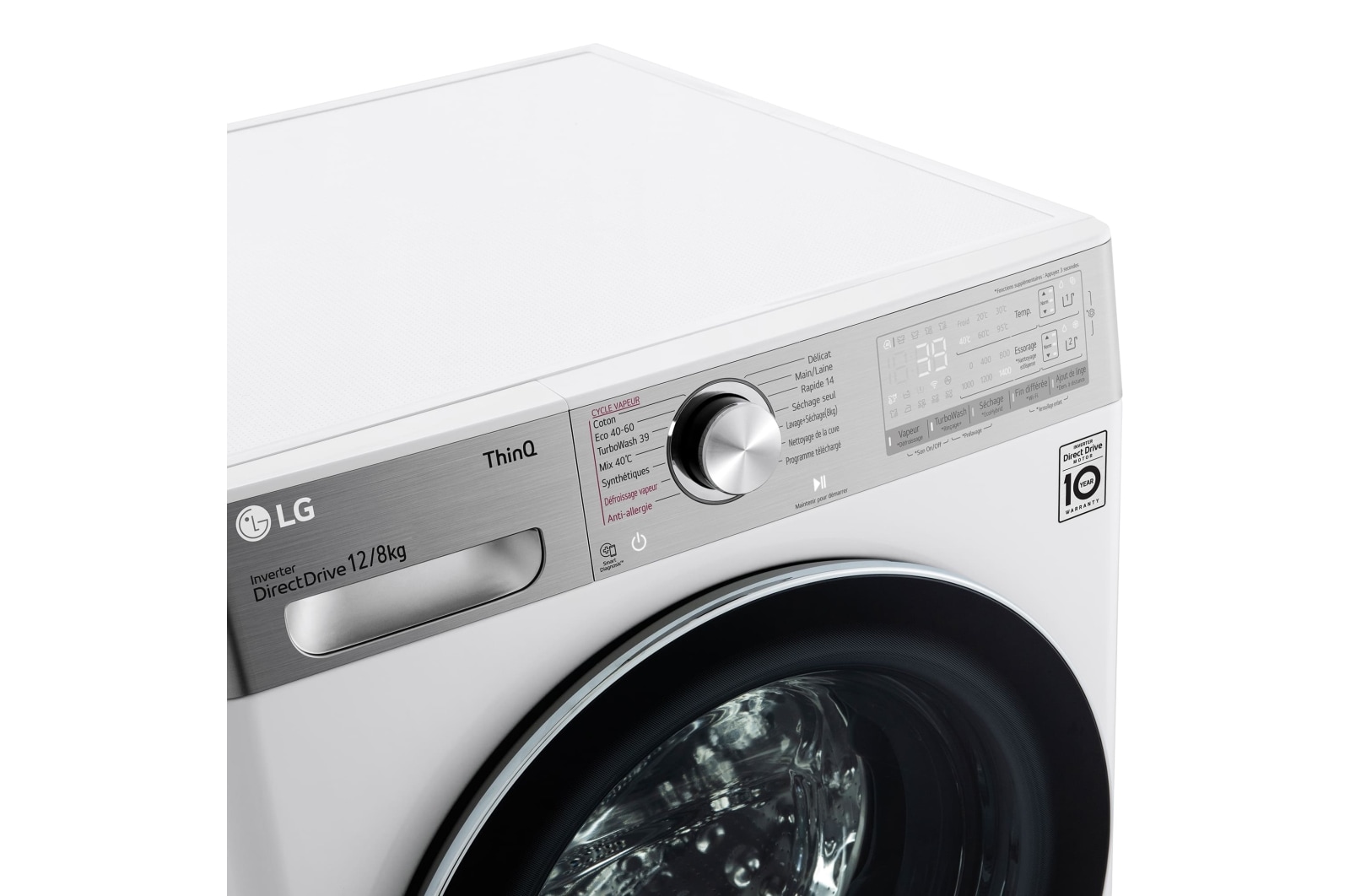 LG Lavasecadora inteligente AI Direct Drive™, Turbowash 360º,12/8kg, 1400rpm, Clasificación A(lavado) /E(secado)Blanca, Serie 950, F4DV9512P2W
