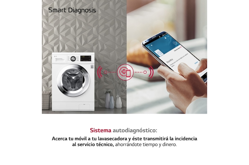 LG Outlet Lavasecadora Inverter Direct Drive 8/5kg, 1400rpm, Clasificación D(lavado)/E(secado), Blanca, Serie 100, F4J3TM5WD.OUTLET