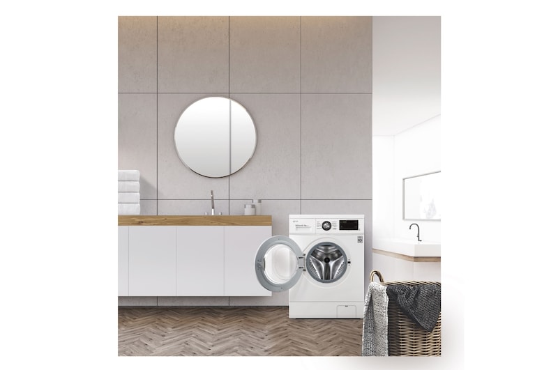 LG Outlet Lavasecadora Inverter Direct Drive 8/5kg, 1400rpm, Clasificación D(lavado)/E(secado), Blanca, Serie 100, F4J3TM5WD.OUTLET