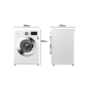 LG Outlet Lavasecadora Inverter Direct Drive 8/5kg, 1400rpm, Clasificación D(lavado)/E(secado), Blanca, Serie 100, F4J3TM5WD.OUTLET