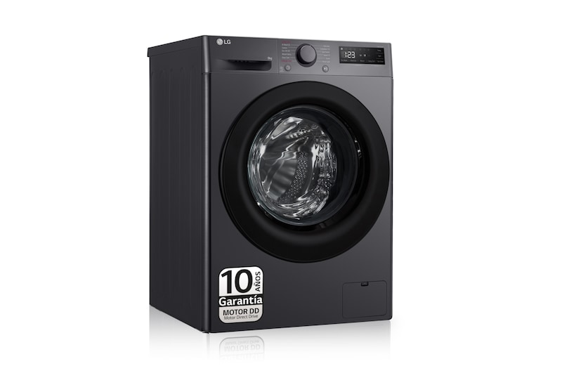 LG Outlet Lavadora inteligente AI Direct Drive, Vapor, 9kg , 1400rpm Un 10% más eficiente que A, Serie 500, WR5009A6M.OUTLET