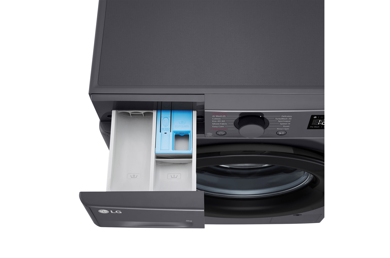 LG Lavadora inteligente AI Direct Drive, Vapor, 9kg , 1400rpm Un 10% más eficiente que A, Serie 500, F4WR5009A6M.OUTLET