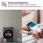 LG Outlet Lavadora inteligente AI Direct Drive, Vapor, 9kg , 1400rpm Un 10% más eficiente que A, Serie 500, WR5009A6M.OUTLET