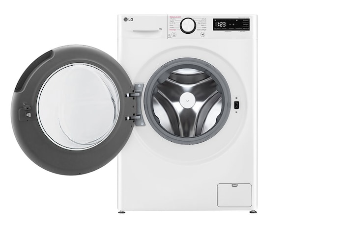LG Lavadora inteligente AI Direct Drive,  Vapor,  9kg ,  1400rpm Un 10% más eficiente que A, Serie 500, F4WR5009A6W
