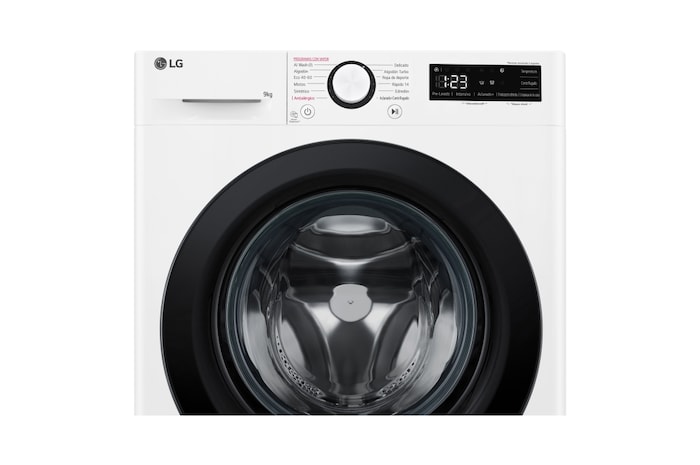 LG Outlet Lavadora inteligente AI Direct Drive, Vapor, 9kg , 1400rpm Un 10% más eficiente que A, Serie 500, WR5009A6W.OUTLET