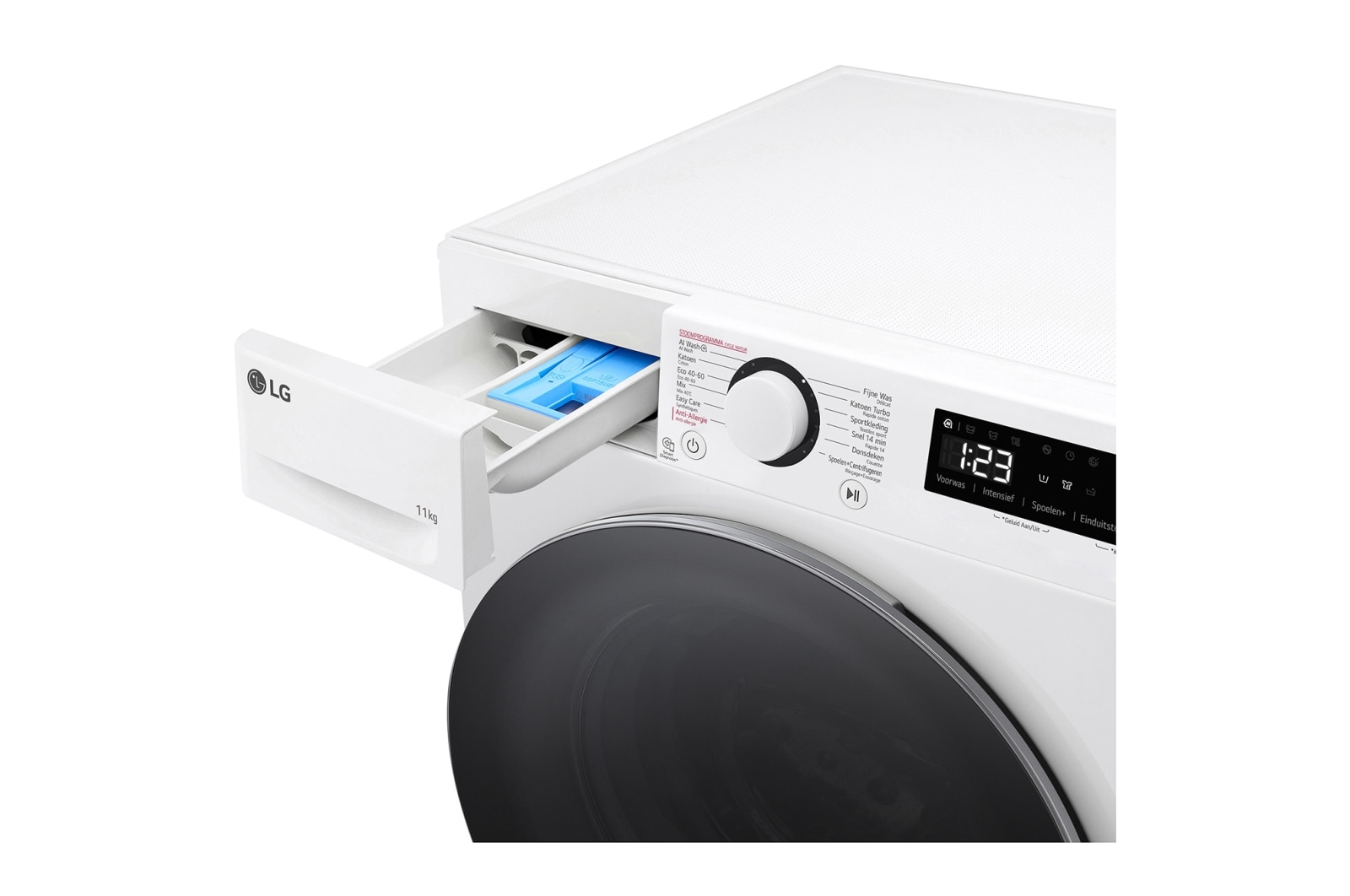LG Outlet Lavadora inteligente AI Direct Drive, Vapor, 11kg , 1400rpm Un 10% más eficiente que A, Serie 500, F4WR5011A6F.OUTLET
