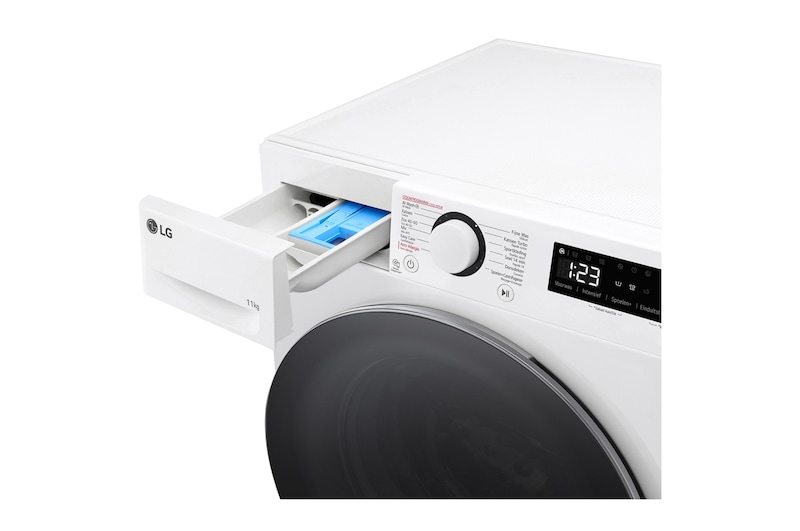 LG Outlet Lavadora inteligente AI Direct Drive, Vapor, 11kg , 1400rpm Un 10% más eficiente que A, Serie 500, F4WR5011A6F.OUTLET