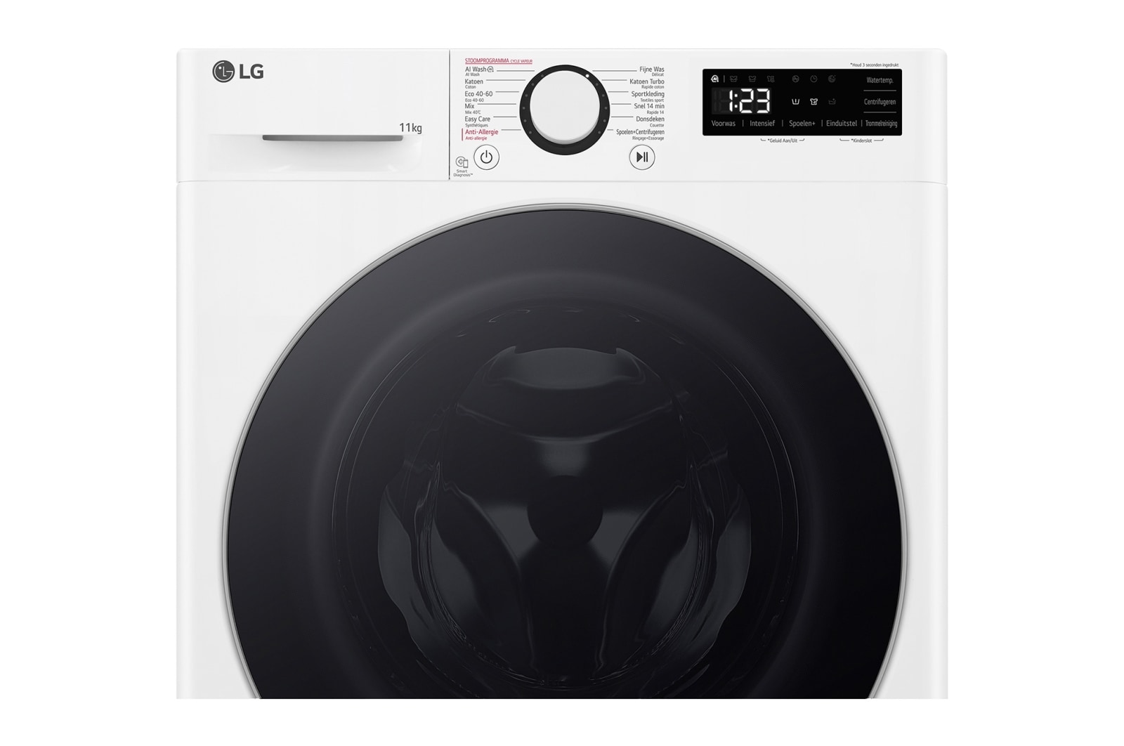 LG Outlet Lavadora inteligente AI Direct Drive, Vapor, 11kg , 1400rpm Un 10% más eficiente que A, Serie 500, F4WR5011A6F.OUTLET
