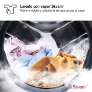 LG Lavadora inteligente AI Direct Drive, Vapor, 11kg ,1400rpm Un 10% más eficiente que A, Serie 500, F4WR5011A6F