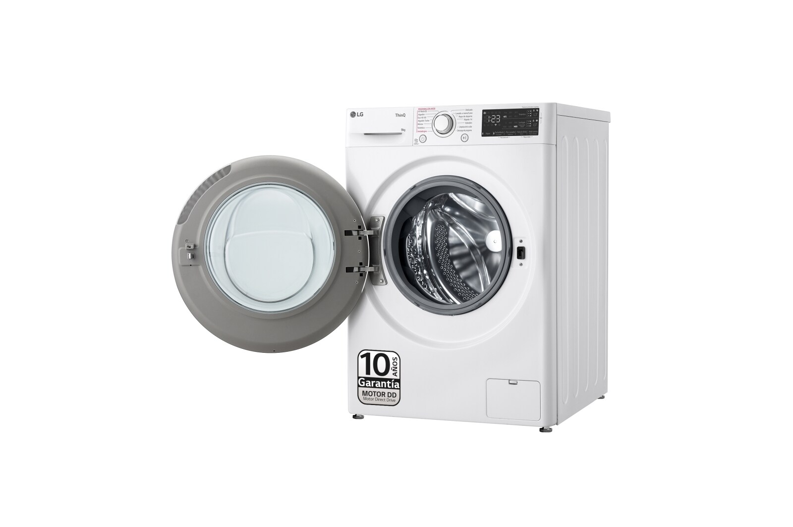 LG Outlet Lavadora inteligente AI Direct Drive. Vapor, Autodosificación, 9kg , 1400rpm Un 10% más eficiente que A, Serie 550, F4WR5509A0W.OUTLET