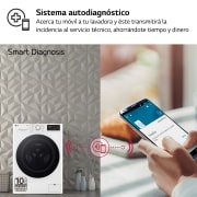 LG Outlet Lavadora inteligente AI Direct Drive. Vapor, Autodosificación, 9kg , 1400rpm Un 10% más eficiente que A, Serie 550, F4WR5509A0W.OUTLET