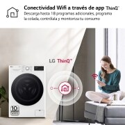 LG Outlet Lavadora inteligente AI Direct Drive. Vapor, Autodosificación, 9kg , 1400rpm Un 10% más eficiente que A, Serie 550, F4WR5509A0W.OUTLET