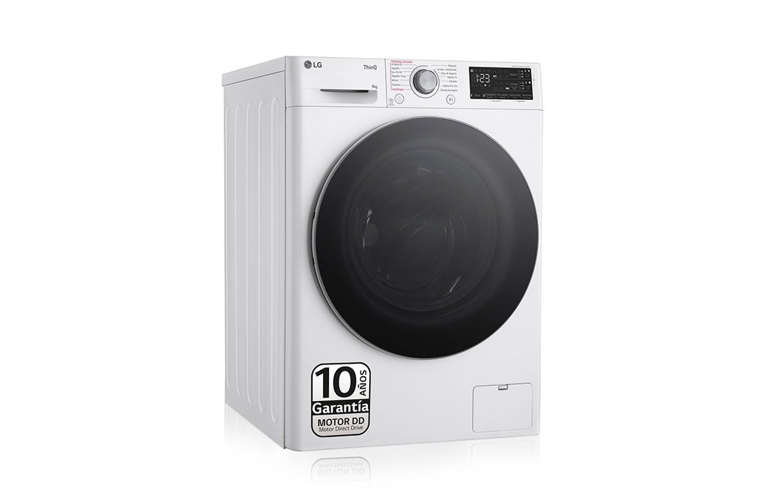 LG Lavadora inteligente AI Direct Drive. Vapor, Autodosificación, 9kg , 1400rpm Un 10% más eficiente que A, Serie 550, F4WR5509A1W