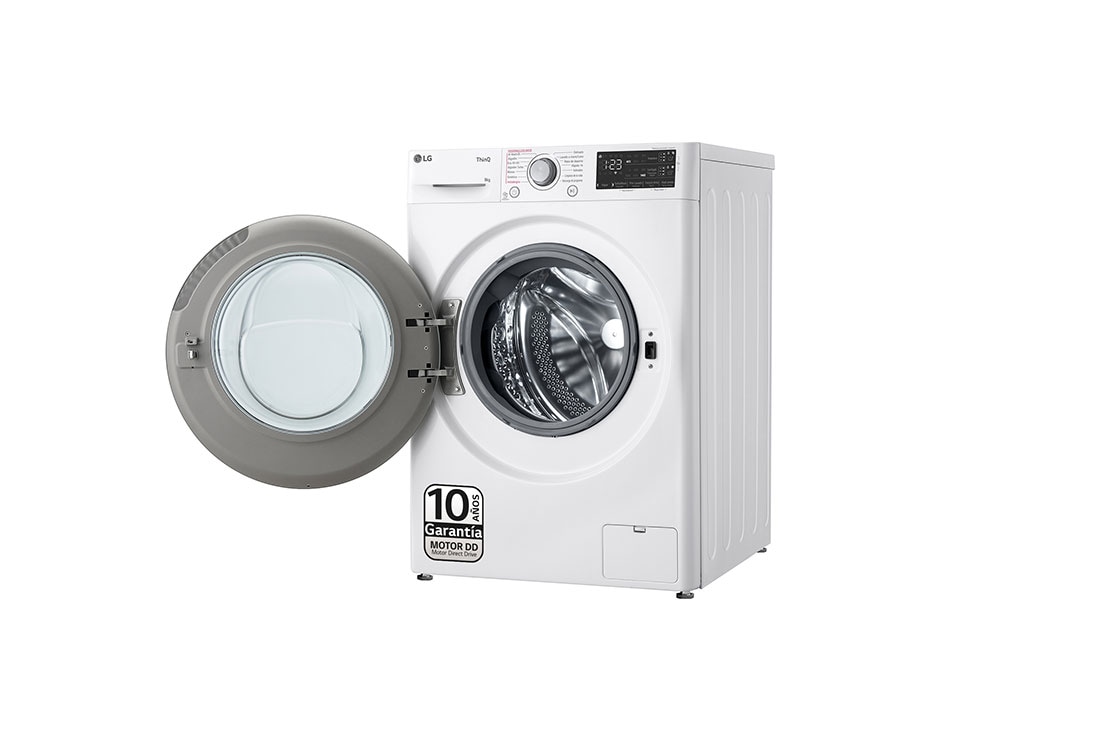 LG Lavadora inteligente AI Direct Drive. Vapor, Autodosificación, 9kg , 1400rpm Un 10% más eficiente que A, Serie 550, F4WR5509A1W