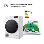 LG Lavadora inteligente AI Direct Drive. Vapor, Autodosificación, 9kg , 1400rpm Un 10% más eficiente que A, Serie 550, F4WR5509A1W