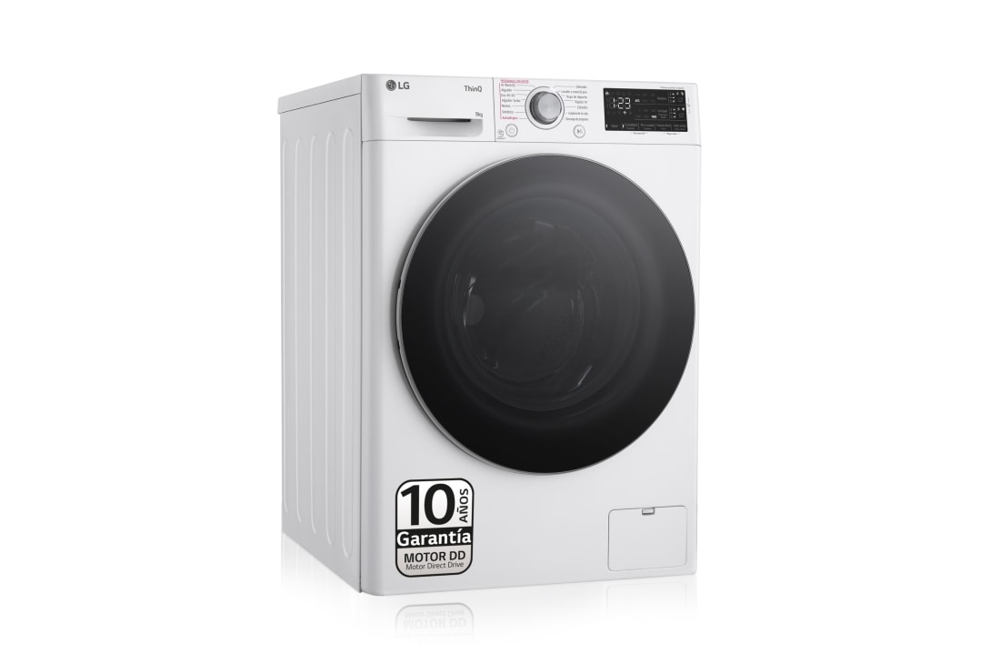 LG Outlet Lavadora inteligente AI Direct Drive. Vapor, Autodosificación, 9kg , 1400rpm Un 10% más eficiente que A, Serie 550, F4WR5509A1W.OUTLET