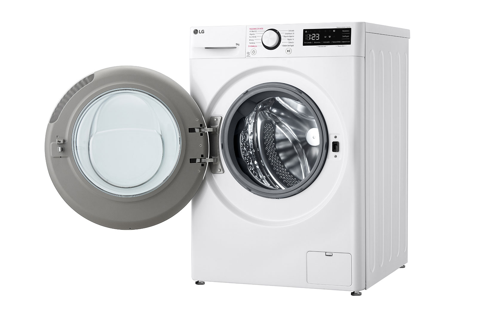 LG Lavadora inteligente AI Direct Drive. TurboWash 360º, Vapor,  9kg ,  1400rpm Un 10% más eficiente que A, Serie 600, F4WR6009A0W